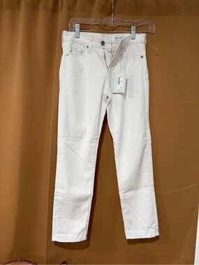 Ag Adriano Goldschmied Slim Straight Off-White Jeans